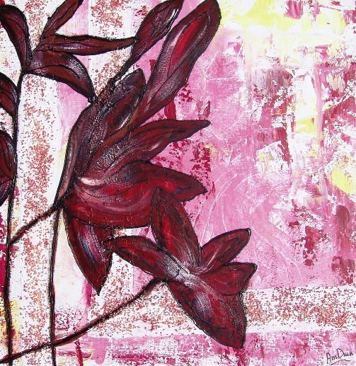 Flowers in red and black