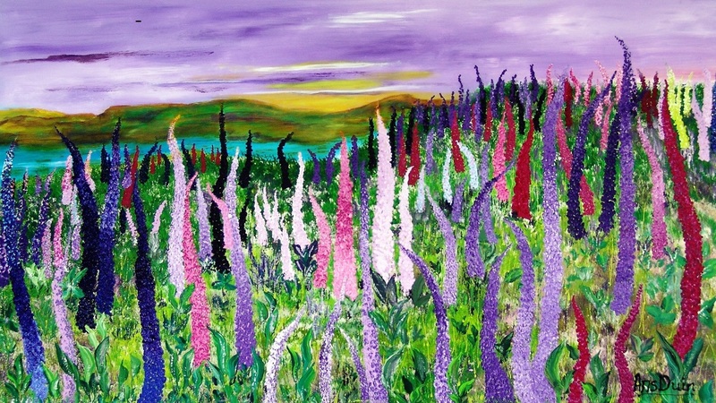 Field with lupines