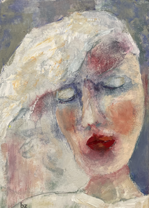 Fantasie gezichten, meestal gemaakt gemaakt met mixed media op papier