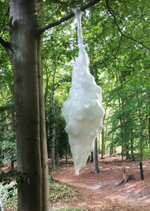 Strange plastic and glass object grows in nature