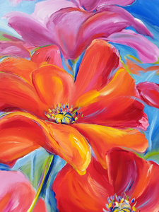 Schilderijen bloemen rozen zonnebloemen zonnbloemenveld klaprozen klaprozenveld holland nederland hollandse tulpen abstracte bloemen schilderijen schilderij kunstwerk kunstenaar kunstenares galerie kunst tulp bloem roos lelie moderne schilderijen bloemen kleurrijk veel kleur kunstenaar abstracte schilderijen bloemen flowers schilderij opdracht