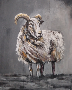 schilderij op hout in landelijke stijl