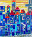 Werken in de serie New City: stadslandschappen, stadsgezichten, cityscapes in glas