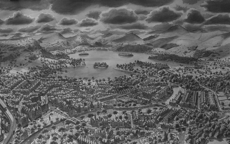 De Grote Lake District Tekening