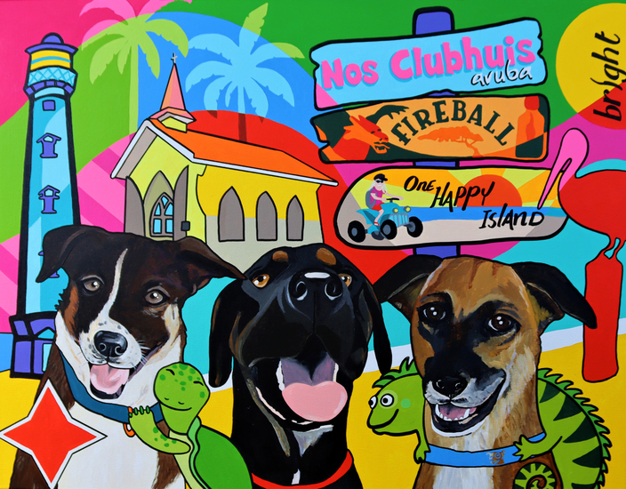 Aruba dogs in town