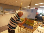 Stads- en dorpsgezichten in olieverf