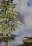 Landschappen in olie, op paneel en op doek, alles ingelijst.