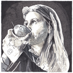 Mensen die een bakje koffie of thee drinken.