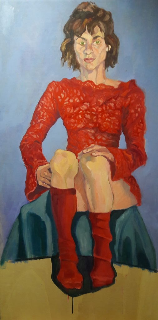 Vrouw in rood