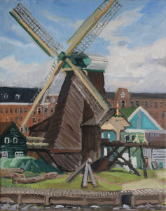 Plein air schilderijen van Molens in Amsterdam