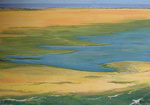 in olieverf, acryl of in aquarel geschilderde werken van strand en zeegezichten, golven