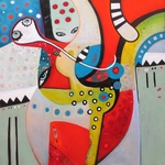Abstract en Figuratieve schilderijen. Copyright 2014 She Thinks in Colors Wendy bij de Ley Info@shethinksincolors.nl Online galerie: www.shethinksincolors.tictail.com