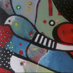 Abstract en Figuratieve schilderijen. Copyright 2015 She Thinks in Colors Wendy bij de Ley Info@shethinksincolors.nl Online galerie: www.shethinksincolors.tictail.com