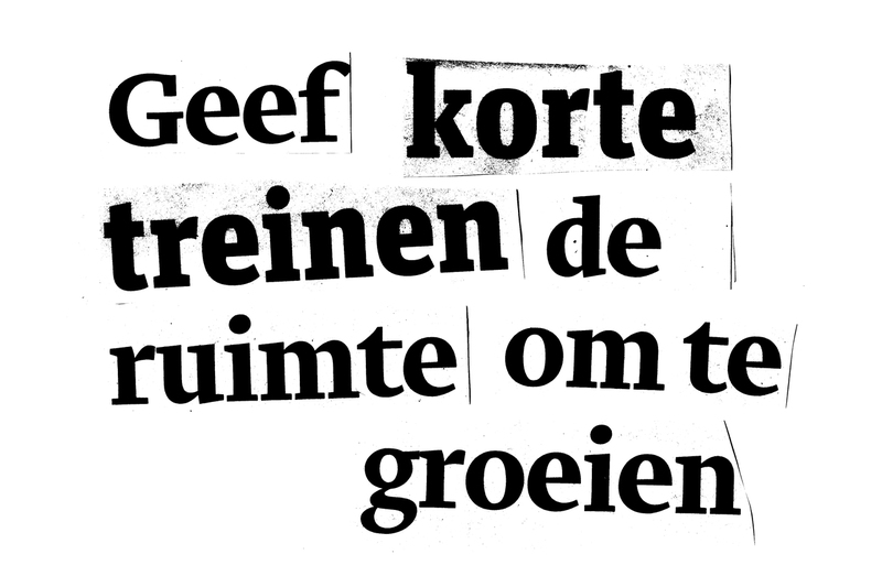 Geef korte treinen de ruimte om te groeien.