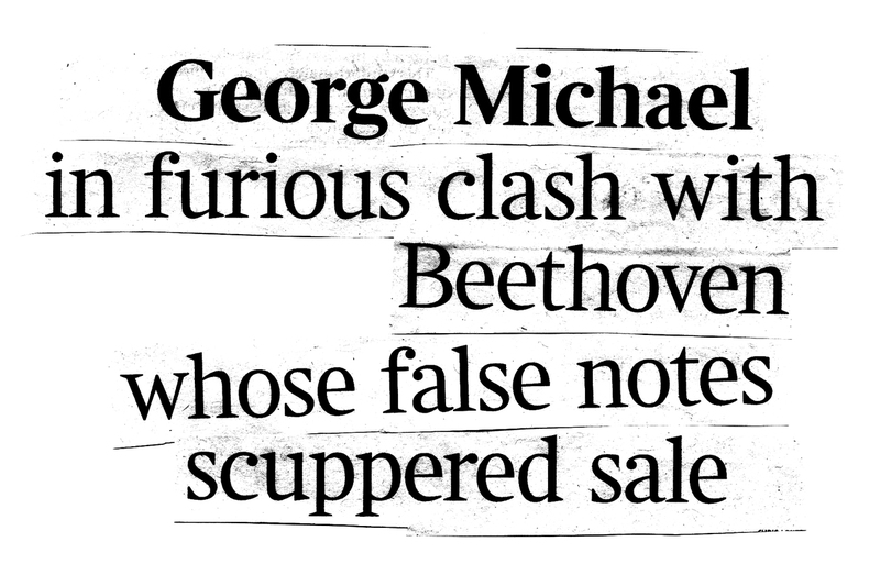 George Michael in furious clash with Beethoven whose false notes scuppered sale