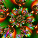 Fractals met duidelijke spiraalvorm. Aangegeven formaten zijn slechts richtlijnen. Groter of kleiner is ook mogelijk.