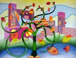 Werken met thema geboorte, speelplaats, speelgoed...