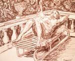 Most of the time I am drawing in my 'little books', but sometimes I choose a larger format