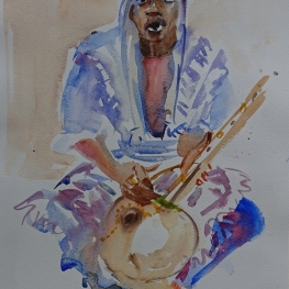 Afrikaanse zanger muzikant II Afrikaanse zanger muzikant II