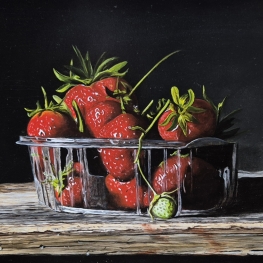 Aardbeien in plastic bakje Aardbeien in plastic bakje