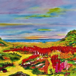 Dunes with lupines /sold. Dunes with lupines /sold.