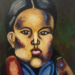 Native Child (green background)