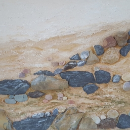 Stenen in het zand Stenen in het zand