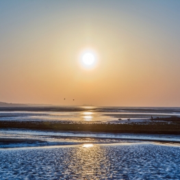 Zonsopkomst boven het Wad Zonsopkomst boven het Wad