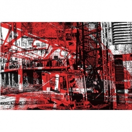 'Bouwen in de Stad 1.Amsterdam'. - digitale art print 'Bouwen in de Stad 1.Amsterdam'. - digitale art print