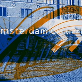 Bouw bij Amsterdam cs 2,- digitale art print