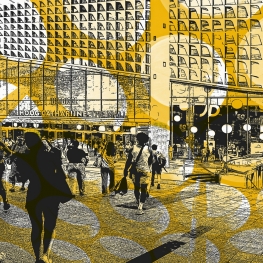Stationsplein Utrecht Centraal 2 .-digitale art print Stationsplein Utrecht Centraal 2 .-digitale art print
