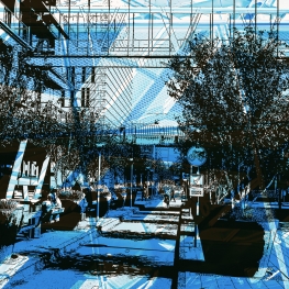 'Urban blue1'- digitale collage print 'Urban blue1'- digitale collage print