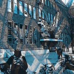 'Tijdssprong in Utrecht' .-digitale art print 'Tijdssprong in Utrecht' .-digitale art print