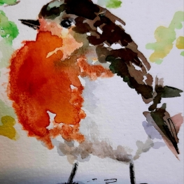 Roodborstje in aquarel /print Roodborstje in aquarel /print