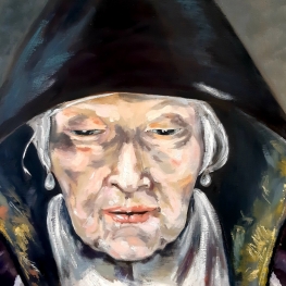 Lezende oude vrouw geïnspireerd door Rembrandt van Rijn Lezende oude vrouw geïnspireerd door Rembrandt van Rijn
