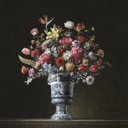 Bloemstilleven met Satervaas (van Royal Delft) Bloemstilleven met Satervaas (van Royal Delft)