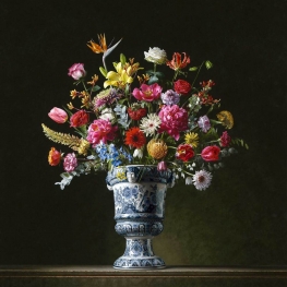 Bloemstilleven met Satervaas (van Royal Delft) Bloemstilleven met Satervaas (van Royal Delft)