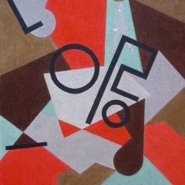 abstracte compositie met figuur 3 abstracte compositie met figuur 3