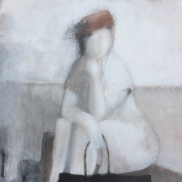 portret wachtende vrouw portret wachtende vrouw