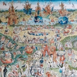 Jheronimus Bosch, Tuin der Lusten € 795 (meer schilderijen te vinden bij categorie Jheronimus Bosch) Jheronimus Bosch, Tuin der Lusten € 795 (meer schilderijen te vinden bij categorie Jheronimus Bosch)