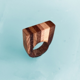 Duurzame ring van zes soorten hout Duurzame ring van zes soorten hout