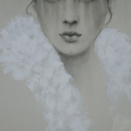 Angel face: white feathers Angel face: white feathers