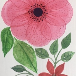 Aquarel Roos 2 Aquarel Roos 2
