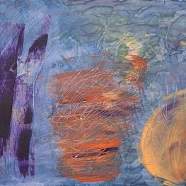 Abstract schilderij oranje Abstract schilderij oranje