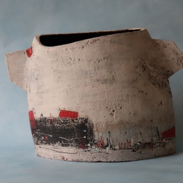 Wit / zwart pot laag Wit / zwart pot laag