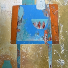 Tafel met blauwe doos Tafel met blauwe doos