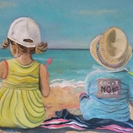 Kinderen op het strand Kinderen op het strand