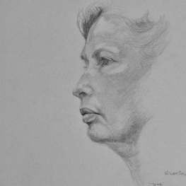 Joke portret en profil Joke portret en profil