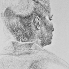 Portret en profil met haar opgestoken Portret en profil met haar opgestoken