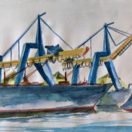 Blauwe kranen in Rotterdam Blauwe kranen in Rotterdam